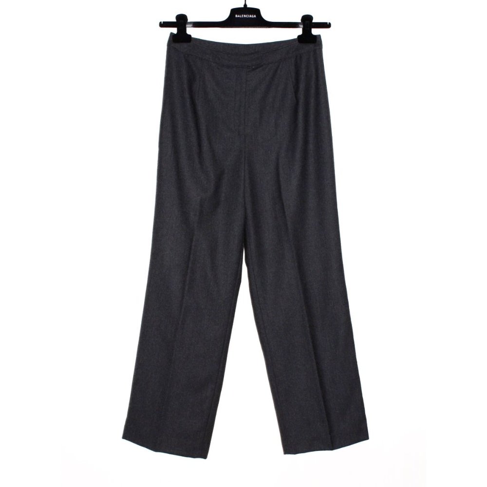 Vintage 90s Garnet Hill Charcoal Gray Wool and Cashmere Trousers